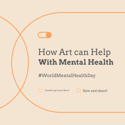 Instagram Post Maker Featuring a Mental Health Advice