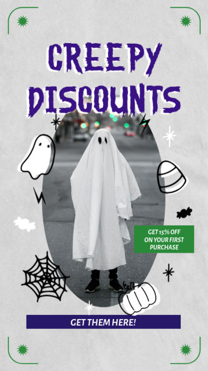 Instagram Story Generator with a Fun Frame for a Halloween Promo