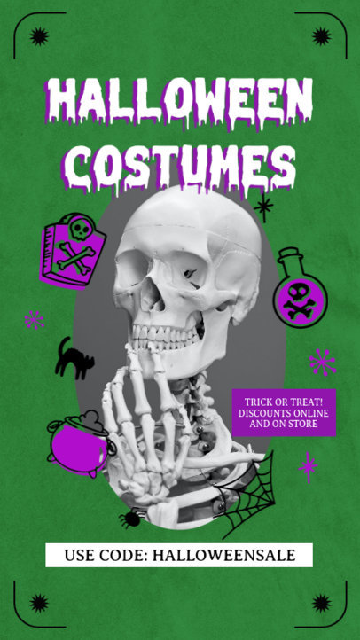 Fun Instagram Story Creator for a Halloween Costumes Special Sale