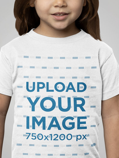 T-Shirt Mockup Featuring a Happy Kid Wearing a Bella Canvas T-Shirt