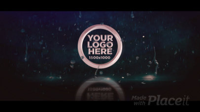Intro Video Creator Featuring a Logo Reveal and Rain Animations 3252-el1