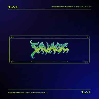 Abstract Logo Template Featuring an Exotic Gradient Typography 4667c