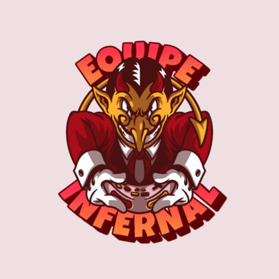 Gaming Logo Creator Featuring a Devil Character Inspired by Cuphead