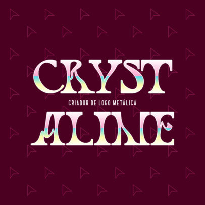 Clothing Store Logo Generator Featuring a Metallic-Textured Text 4666b