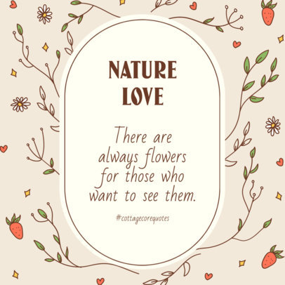 Instagram Post Template with a Cottagecore Aesthetic Layout 4101