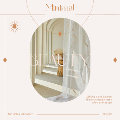 Instagram Post Design Template with Minimalistic Layout and Framed Pictures