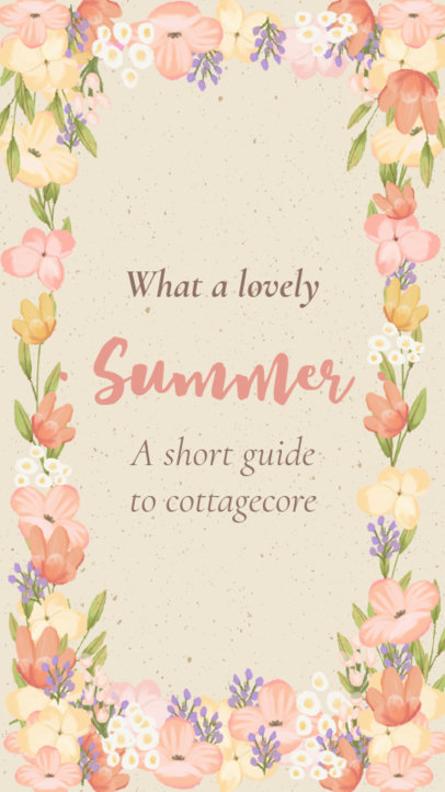 Instagram Story Maker With a Quote and a Cottagecore Aesthetic 4099 