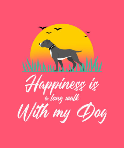 T-Shirt Design Generator for Dog Owners Featuring a Pit Bull Clipart 