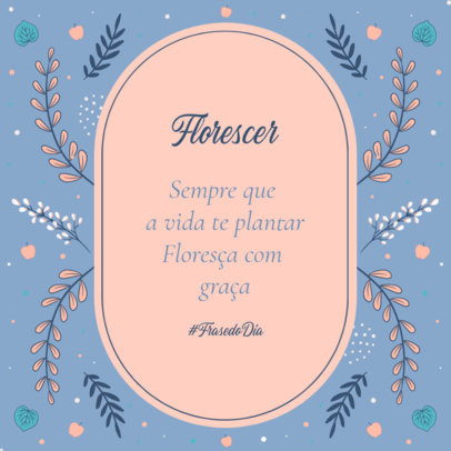 Instagram Post Maker for an Inspirational Quote with Cottagecore Aesthetic Graphics 4101a