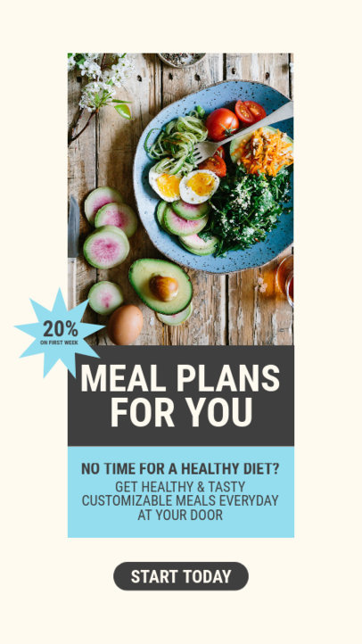 Facebook Story Maker for Healthy Food Delivery Deals 
