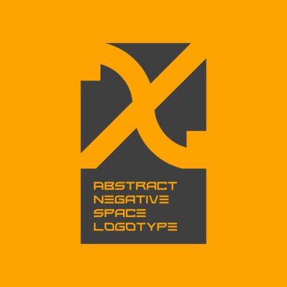 Logo Template Featuring an Abstract X Graphic 