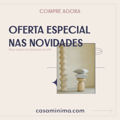 Classy Instagram Post Generator for an Interior Design Sale Carrousel 4096c