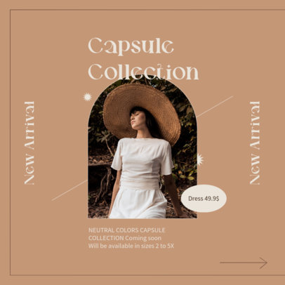 Instagram Post Creator for an Elegant Carrousel Announcing a Clothing Line 4096b