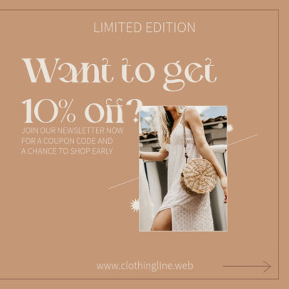 Instagram Post Creator for an Elegant Carrousel Announcing a Clothing Discount 4096b