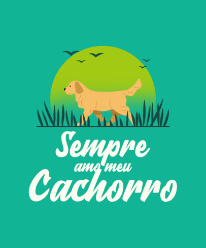 T-Shirt Design Maker Featuring Dog Quotes and a Puppy Clipart 
