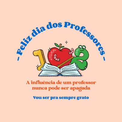 Instagram Post Creator Featuring Dia do Professor Congratulations