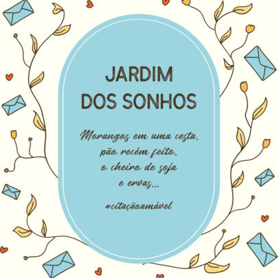 Instagram Post Creator for a Daily Quote Featuring Cottagecore-Style Illustrations 4101b