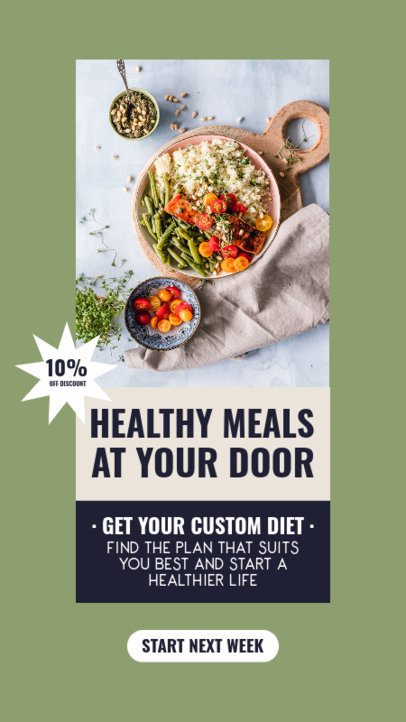 Instagram Story Maker for a Healthy Meal Delivery Service