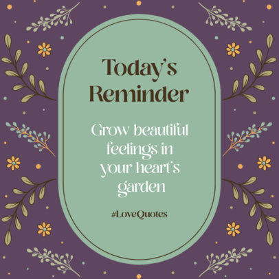 Instagram Post Creator for a Daily Reminder with Cottagecore Graphics