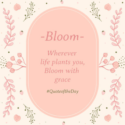 Instagram Post Template with a Girly Cottagecore Aesthetic