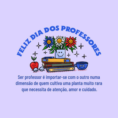 Instagram Post Template with a Quote for Dia do Professor
