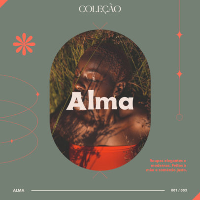 Elegant Instagram Post Generator for a Brazilian Clothing Brand