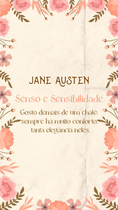 Instagram Story Generator Featuring a Cottagecore Theme and a Quote 4099b