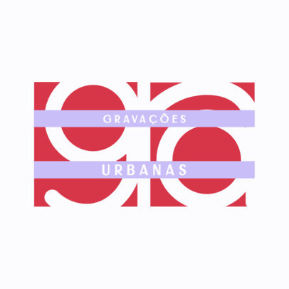 Recording Studio Logo Creator with Negative Space Letters 4675a