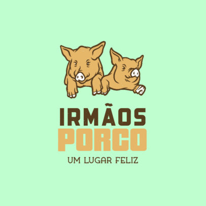Online Logo Maker for a Pig Farm 