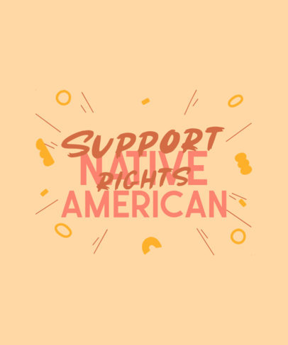 Quote T-Shirt Featuring an Indigenous Peoples' Day Theme 2957u-4093