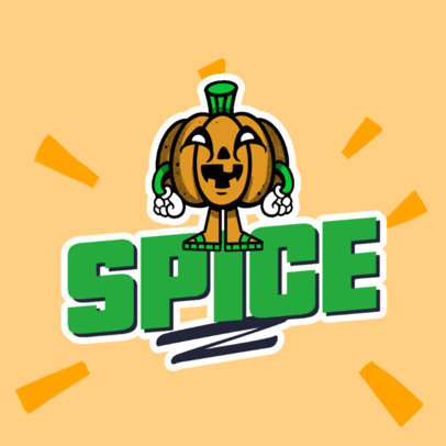 Online Logo Creator for an Urban Apparel Store with a Pumpkin Character