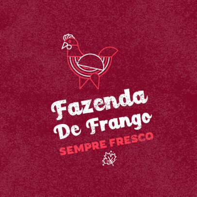 Organic Poultry Farm Logo Maker Featuring a Rooster Graphic