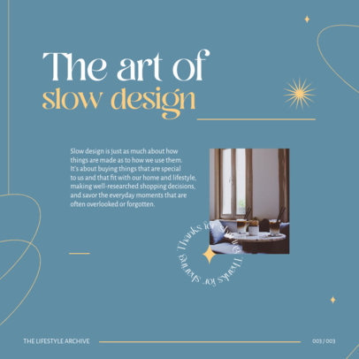 Instagram Post Template for a Carrousel Promoting Interior Design Items