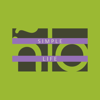 Clothing Brand Logo Template with Negative Space Letters