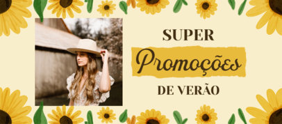 Facebook Cover Generator for a Store's Summer Promo with a Cottagecore Aesthetic