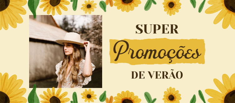 Facebook Cover Generator for a Store's Summer Promo with a Cottagecore Aesthetic