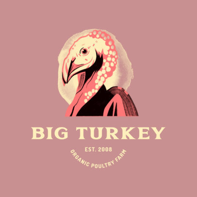 Organic Poultry Farm Logo Creator with a Turkey Graphic