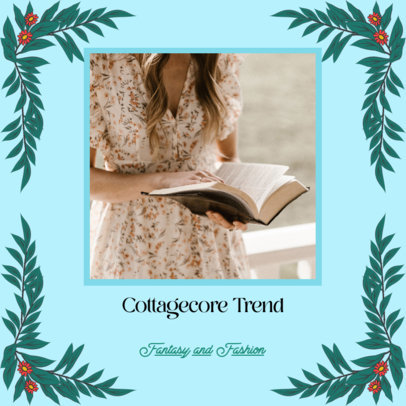 Instagram Post Maker for Fashion Tips Featuring a Cottagecore Aesthetic 4100d