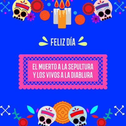 Day of the Dead-Themed Instagram Post Generator Featuring a Funny Quote 4106f