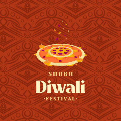 Diwali-Themed Instagram Post Design Creator With an Illustration 2777k-4117