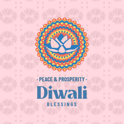 Instagram Post Design Creator Featuring a Diwali-Allusive Illustration 2777l-4117