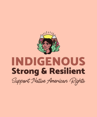 Holiday T-Shirt Design Creator to Commemorate Indigenous Peoples' Day 1809j-4093