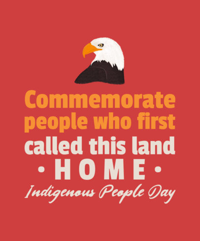 Indigenous Peoples' Day-Themed T-Shirt Design Maker With an Eagle Graphic 1809k-4093