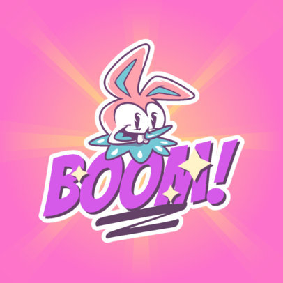 Vintage Logo Maker for a Streetwear Brand with a Cartoonish Bunny