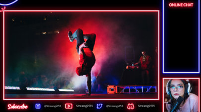 Twitch Overlay Maker Featuring a Neon Theme