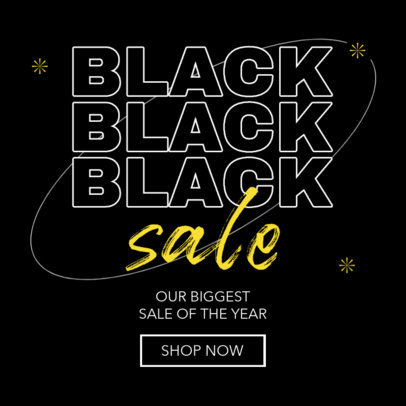 Ad Banner Design Template for a Big Black Friday Sale