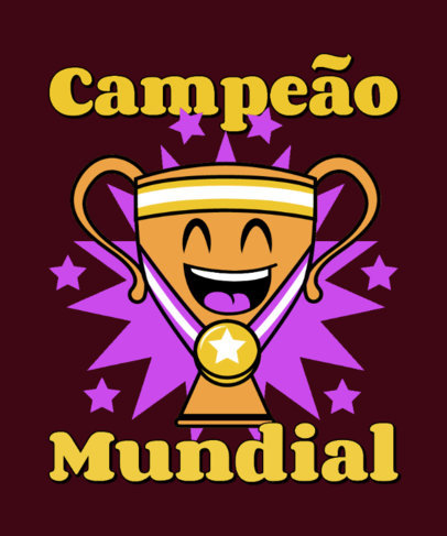 Retro T-Shirt Design Generator with a Happy Trophy Illustration 4681h