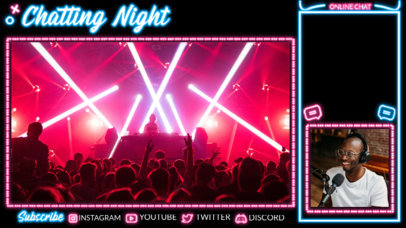 Laser-Themed Twitch Overlay Template for a Just Chatting Stream 4468-el1