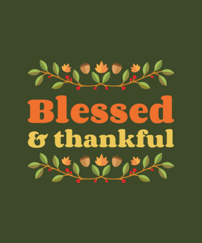 T-Shirt Design Maker Featuring Thanksgiving Quotes
