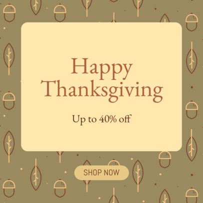 Ad Banner Design Generator Featuring a Thanksgiving Day Theme